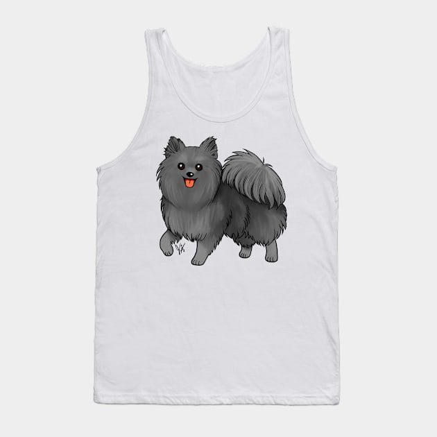 Dog - Pomeranian - Black Tank Top by Jen's Dogs Custom Gifts and Designs